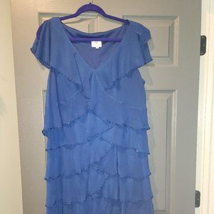 Blue formal cocktail dress